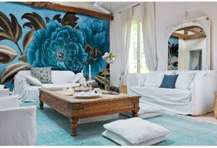 Fotobehang - Royal Peony 350x250cm - Vliesbehang Multikleur