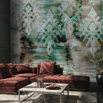 Fotobehang Smart Art Gallery 46905 - Groen - Bruin - Taupe - Vergrijsd Bruin - Turquoise - 2,70m X 53cm