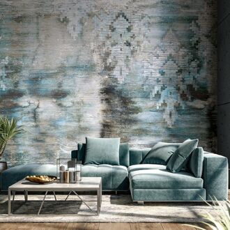 Fotobehang Smart Art Gallery 46907 - Blauw - Taupe - Vergrijsd Bruin - Grijs - 2,70m X 53cm