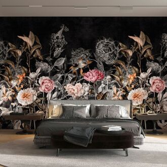 Fotobehang Smart Art Gallery 46924 - Zwart - Roze - Vergrijsd Oranje - Zalm - Grijs - Taupe - 2,70m X 53cm