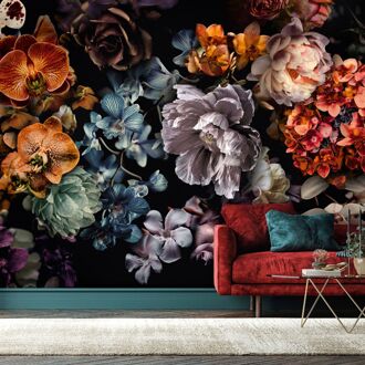 Fotobehang Smart Art Gallery 46927 - Oranje - Rood - Bruin - Paars - Lila - Zwart - 2,70m X 53cm