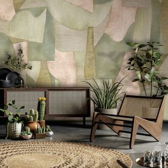 Fotobehang Smart Art Gallery 46941 - Groen - Beige - Olijf - Grijs-groen - 2,70m X 53cm