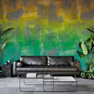 Fotobehang Smart Art Gallery 46946 - Felgroen - Geel - Grijs - 2,70m X 53cm