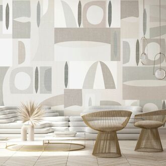 Fotobehang Smart Art Gallery 46973 - Grijs-beige - Lichtgrijs - Taupe - 2,70m X 212cm