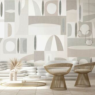 Fotobehang Smart Art Gallery 46974 - Grijs-beige - Lichtgrijs - Taupe - 2,70m X 212cm