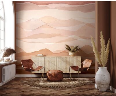 Fotobehang Smart Art Gallery 46991 - Zachtroze - Zalm - Oranje-terra - Roze - 2,70m X 265cm