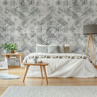 Fotobehang Smart Art Gallery 47302 - Vergrijsd Ijsblauw - Grijs - 3,40m X 265cm