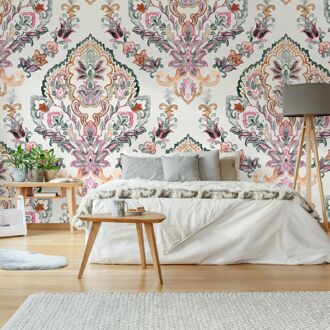 Fotobehang Smart Art Gallery 47303 - Roze - Vergrijsd Groen - Terra Oranje - 3,40m X 265cm