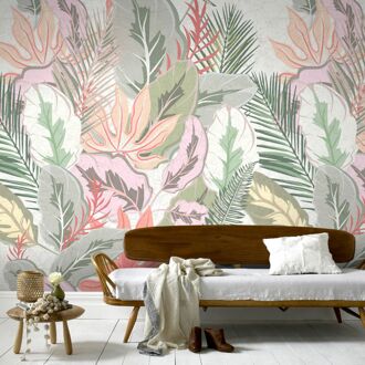 Fotobehang Smart Art Gallery 47329 - Mintgroen - Roze - Zalm - 3,40 M X 318 Cm