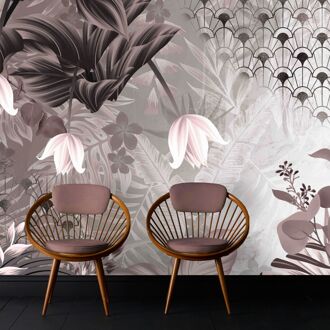 Fotobehang Smart Art Gallery 47334 - Taupe Grijs - Vergrijsd Roze - 3,40m X 265cm