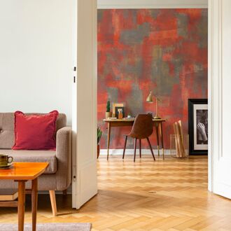 Fotobehang Smart Art Gallery 47344 - Felrood - Grijs - 3,40 M X 318 Cm