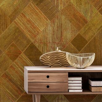 Fotobehang Smart Art Gallery 47390 - Koperkleurig - Geel - Oranje - Bruin - 3,40 M X 318 Cm