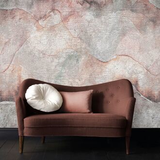 Fotobehang Smart Art Gallery - Roze - Grijs - Vergrijsd Roze-beige - Grijs-blauw - 3,40m X 265cm