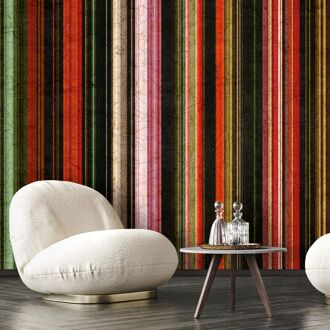 Fotobehang Smart Art Gallery - Zwart - Rood - Oranje - Blauw - Roze - Geel - Groen - 3,40m X 265cm