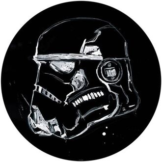 Fotobehang - Star Wars Ink Stormtrooper 125x125cm - Rond - Vliesbehang - Zelfklevend Multikleur