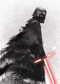Fotobehang - Star Wars Kylo Vader Shadow 200x280cm - Vliesbehang Multikleur