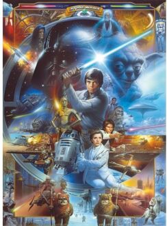 Fotobehang - Star Wars Luke Skywalker Collage 184x254cm - Papierbehang Multikleur