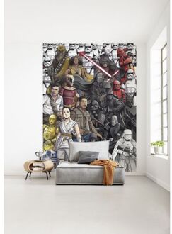 Fotobehang - Star Wars Retro Cartoon 200x280cm - Vliesbehang Multikleur