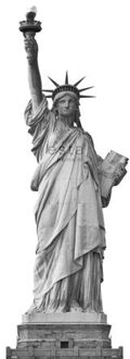 fotobehang statue of liberty grijs Blauw