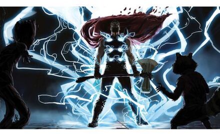Fotobehang - Thor God of Thunder 500x280cm - Vliesbehang Multikleur