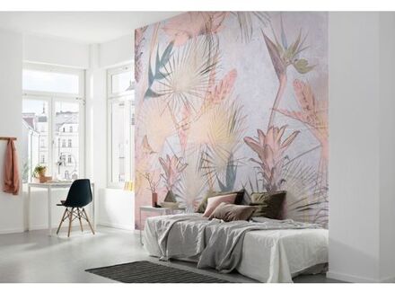 Fotobehang - Tropical Concrete 368x254cm - Papierbehang Multikleur