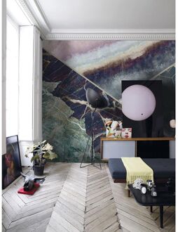 Fotobehang Vanilla Lime 14221 - Paars - Groen - Grijs - 2,70m X 450cm