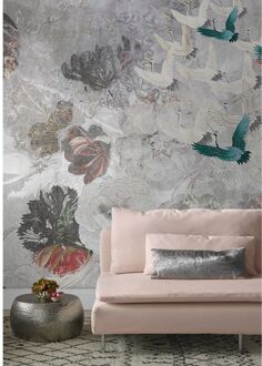 Fotobehang Vanilla Lime 14375 - Grijs - Turquoise - Rood - 2,70m X 450cm