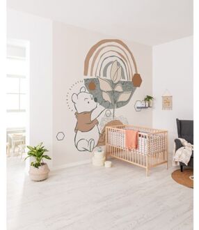 Fotobehang - Winnie Pooh Grow 300x280cm - Vliesbehang Multikleur