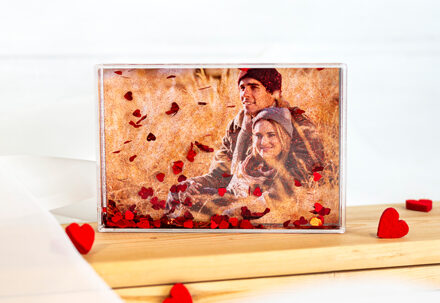 Fotoblok met glitters Liggend