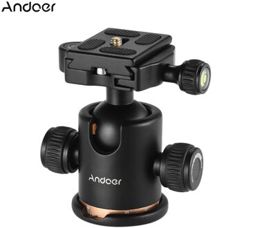 Fotografie Andoer Camera Statief Ball Head Balhoofd Draagbare Met Quick Release Plaat 1/4 Schroef Gat