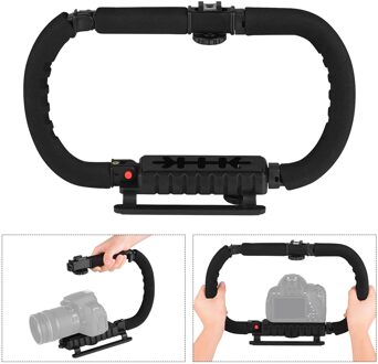 Fotografie C Vormige Handheld Stabilizer Grip Flash Bracket Houder Accessoire voor DSLR Action Camera Camcorder Smartphone