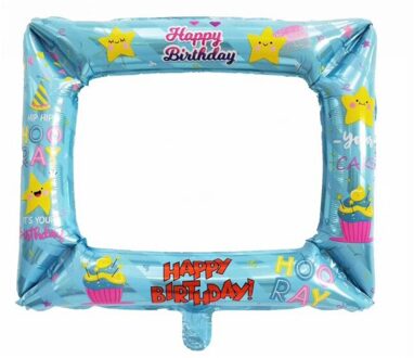 Fotografie Props Aluminiumfolie Ballon Fotostudio Verjaardagsfeestje Fotolijst Party Decoratie Aantal Kroon Kinderen blauw