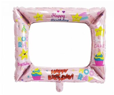 Fotografie Props Aluminiumfolie Ballon Fotostudio Verjaardagsfeestje Fotolijst Party Decoratie Aantal Kroon Kinderen roze