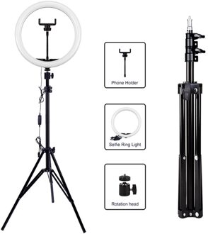 Fotografie Verlichting Tiktok Video Live Omroep Lamp 12 Inch Led Ring Licht Met Telefoon Houder