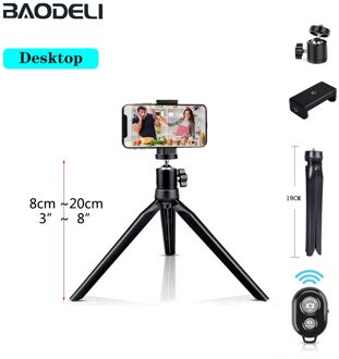 Fotografische Verlichting Stand Ring Lamp Stand Met 1/4 Schroef Verstelbare Statief Pak Voor Ring Licht Desktop En Verticale Vullen Licht Set0 19cm Mini stand