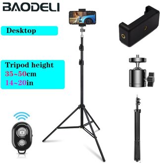 Fotografische Verlichting Stand Ring Lamp Stand Met 1/4 Schroef Verstelbare Statief Pak Voor Ring Licht Desktop En Verticale Vullen Licht Set1 50cm statief