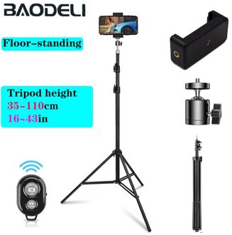 Fotografische Verlichting Stand Ring Lamp Stand Met 1/4 Schroef Verstelbare Statief Pak Voor Ring Licht Desktop En Verticale Vullen Licht Set2 110cm statief