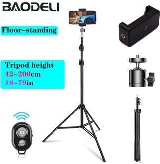 Fotografische Verlichting Stand Ring Lamp Stand Met 1/4 Schroef Verstelbare Statief Pak Voor Ring Licht Desktop En Verticale Vullen Licht Set4 200cm statief