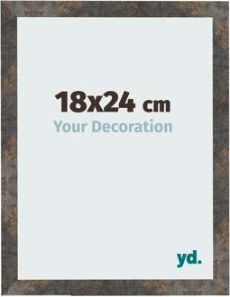 Fotolijst 18x24 cm - Geoxideerd Metaal - MDF - Bologna