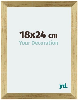 Fotolijst 18x24 cm - Goud Glans - MDF - Mura