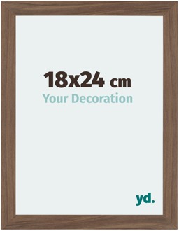Fotolijst 18x24 cm - Walnoot Donker - MDF - Mura