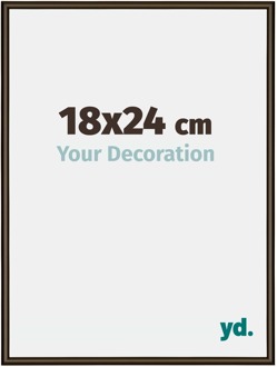 Fotolijst 18x24 cm - Walnoot Structuur - Aluminium - New York