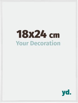 Fotolijst 18x24 cm - Wit Hoogglans - Kunststof - Annecy