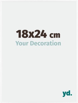 Fotolijst 18x24 cm - Wit Hoogglans - Kunststof - Evry