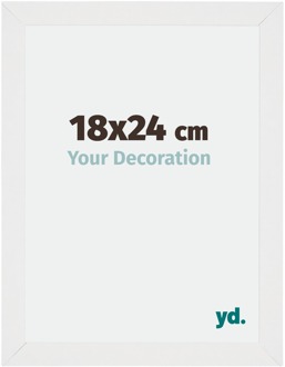 Fotolijst 18x24 cm - Wit Hoogglans - MDF - Mura