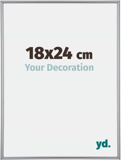 Fotolijst 18x24 cm - Zilver Hoogglans - Kunststof - Annecy