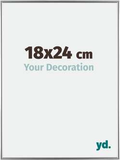Fotolijst 18x24 cm - Zilver Hoogglans - Kunststof - Evry