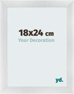 Fotolijst 18x24 cm - Zilver Mat - MDF - Pisa