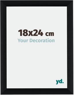 Fotolijst 18x24 cm - Zwart Geborsteld - Aluminium - Tucson
