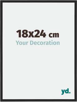 Fotolijst 18x24 cm - Zwart Hoogglans - Aluminium - Miami